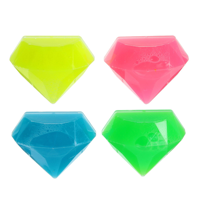 Лизун "Кристалл" твердый, светоотражающий, цвета МИКС