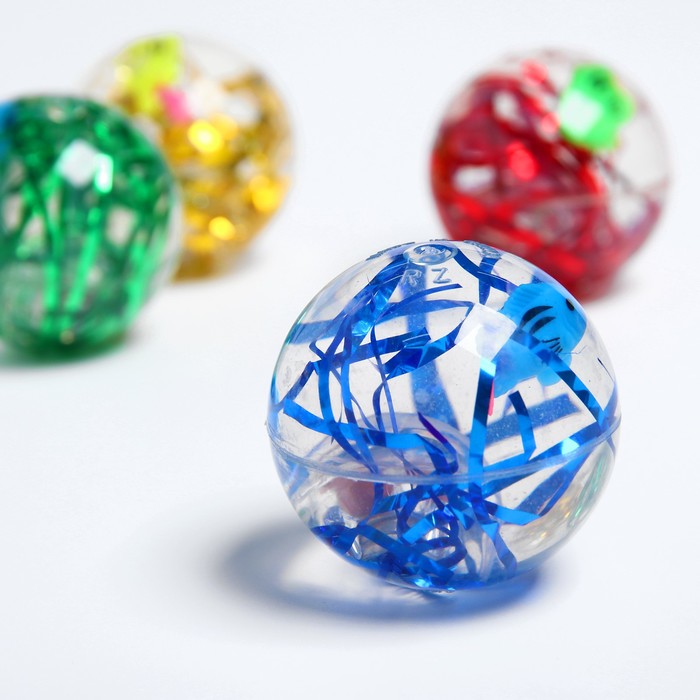 Мяч световой "Рыбка" с водой 5,5см, цвета МИКС