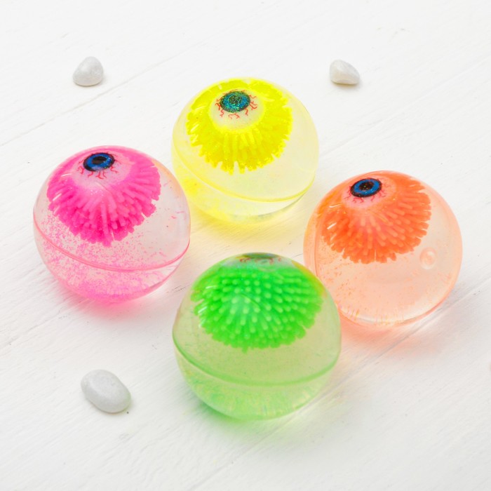 Мяч световой "Глазик" с водой 6,5 см, цвета МИКС
