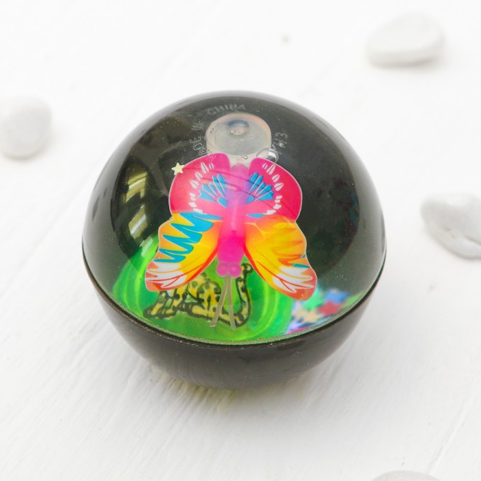 Мяч световой "Череп" с водой 6,5 см, цвета МИКС