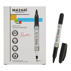 Mаркер Mazari Binatex для CD/DVD, 2.0 мм, чёрный, двусторонний Ош