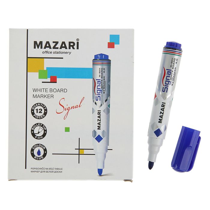 Маркер для доски 4.0 мм MAZARI Signal синий
