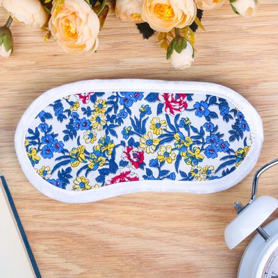 Маска для сна "Цветы на белом"