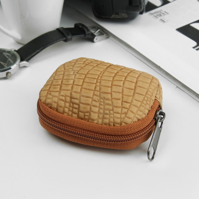 Кошелёк женский на молнии, 1 отдел, цвет бежевый МИКС