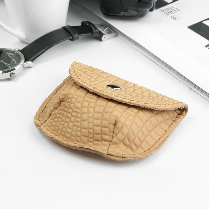 Кошелёк женский, 1 отдел на клапане, цвет рыже-коричневый