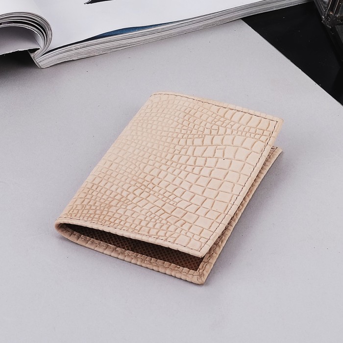 Обложка для пенсионного удостоверения, цвет бежевый