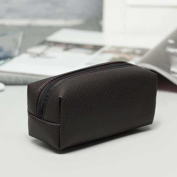 Косметичка дорожная на молнии, 1 отдел, цвет чёрный