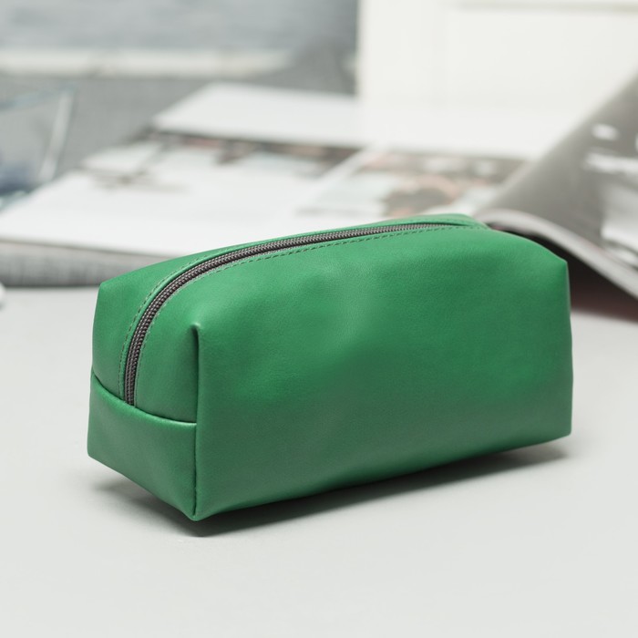Косметичка дорожная на молнии, 1 отдел, цвет зелёный