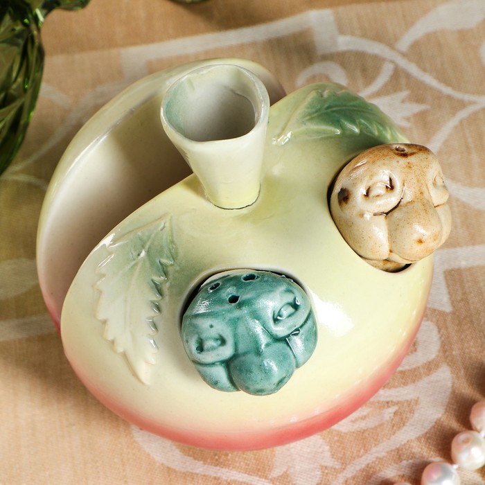 Набор для специй, салфетница "Яблоко" цветное 3 предмета