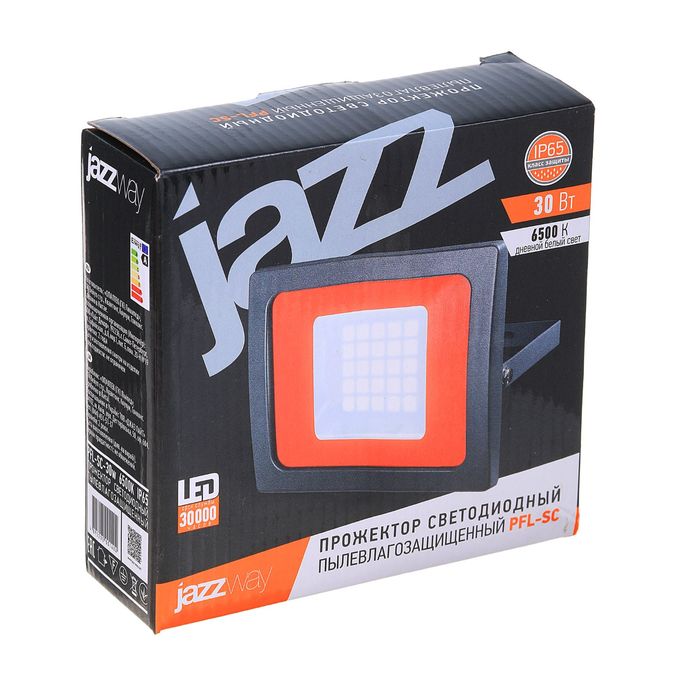 Прожектор светодиодный Jazzway, 30 Вт, 6500 K, IP65, PFL-SC
