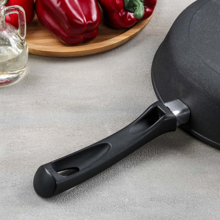 Сковорода-гриль 28 см, h=6 см, бакелитовая ручка