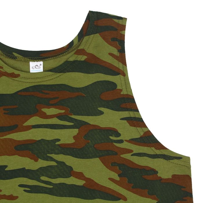 Майка мужская, цвет камуфляж МИКС, размер 52