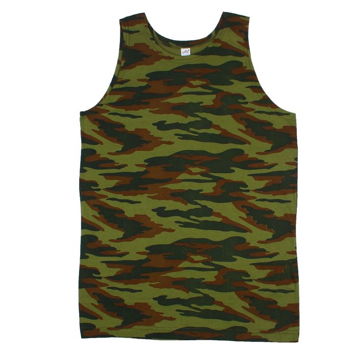 Майка мужская, цвет камуфляж МИКС, размер 54