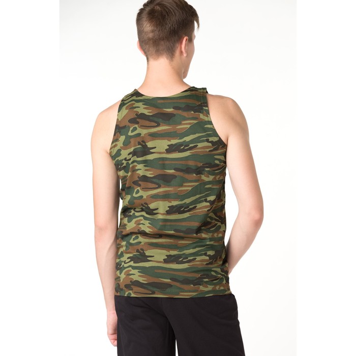 Майка мужская, цвет камуфляж МИКС, размер 56