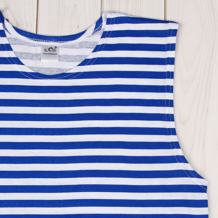 Майка мужская (тельняшка), цвет синий, размер 50