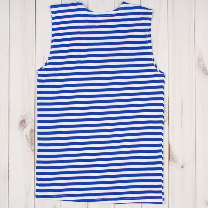 Майка мужская (тельняшка), цвет синий, размер 52