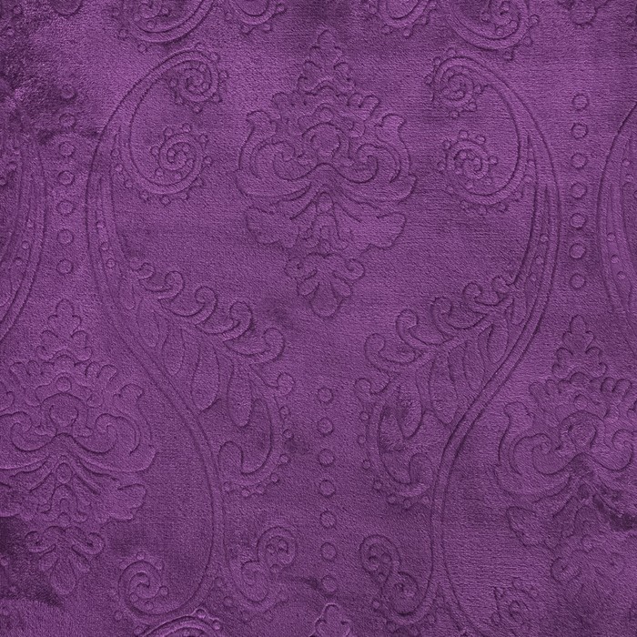 Плед "Этель корал" 1.5 сп Дамаск 150х200 см аметист,100% п/э, корал-флис 280 гр/м2