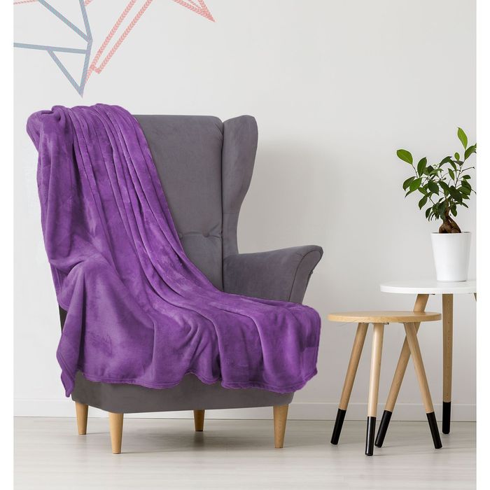 Плед "Этель корал" 1.5 сп Марокко 150х200 см аметист,100% п/э, корал-флис 280 гр/м2