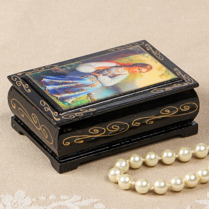 Шкатулка «Портреты», 6×9 см, лаковая миниатюра