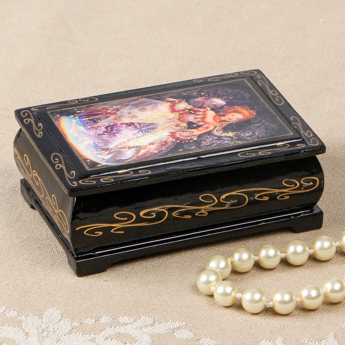 Шкатулка «Фея», 6×9 см, лаковая миниатюра