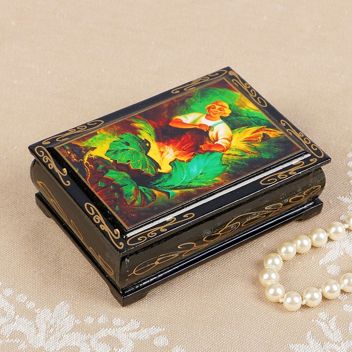 Шкатулка «Сказки», 8×10 см, лаковая миниатюра