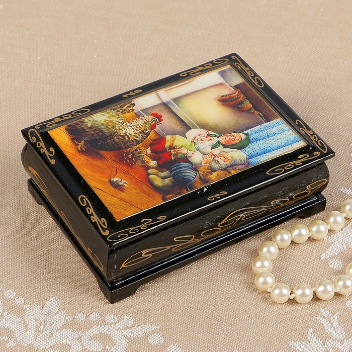 Шкатулка «Сказки», 8×10 см, лаковая миниатюра