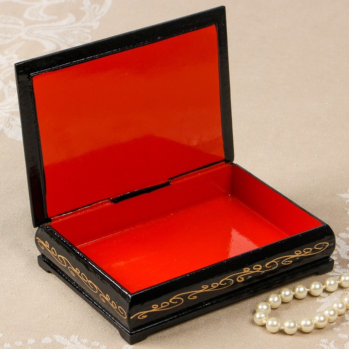 Шкатулка «Мостик в лесу», 10×14 см, лаковая миниатюра