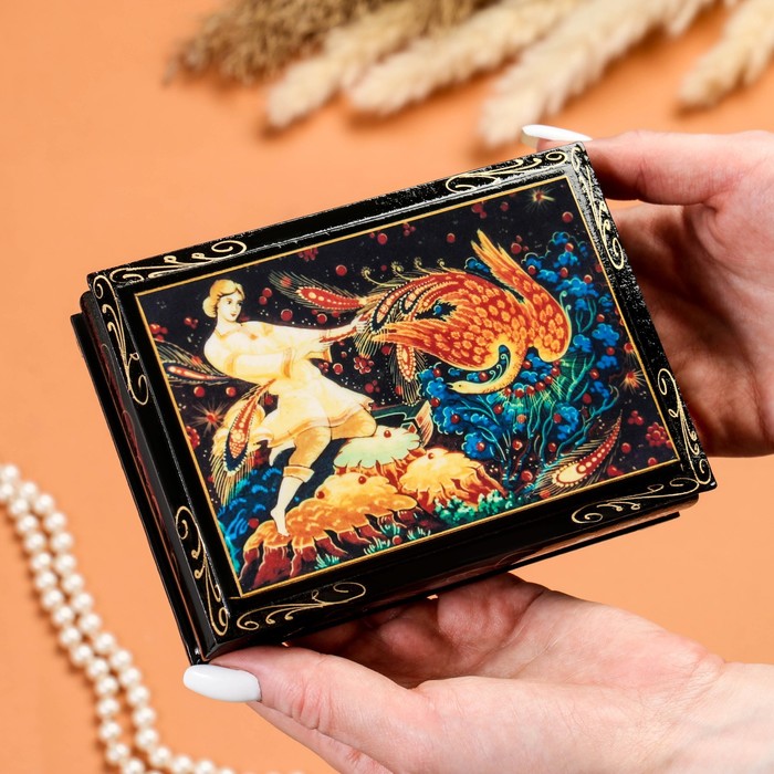 Шкатулка «Жар-Птица», 10×14 см, лаковая миниатюра