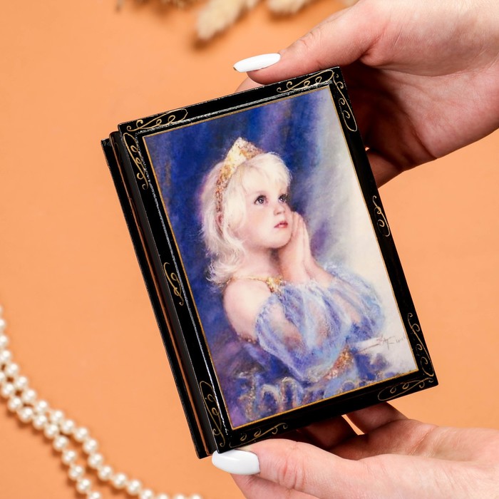 Шкатулка «Принцесса», 10×14 см, лаковая миниатюра