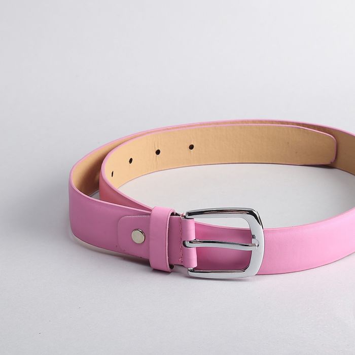 Ремень детский, ширина 3 см, винт, пряжка под металл, цвет розовый