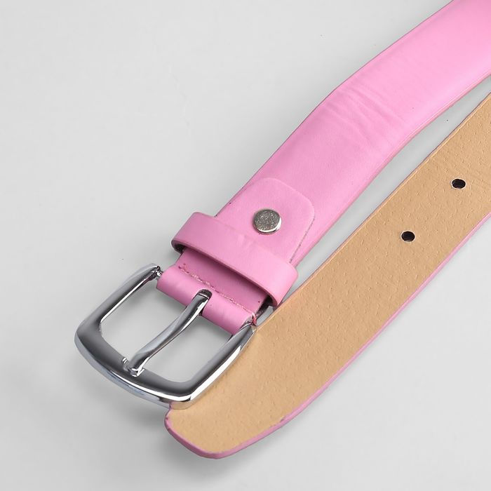 Ремень детский, ширина 3 см, винт, пряжка под металл, цвет розовый