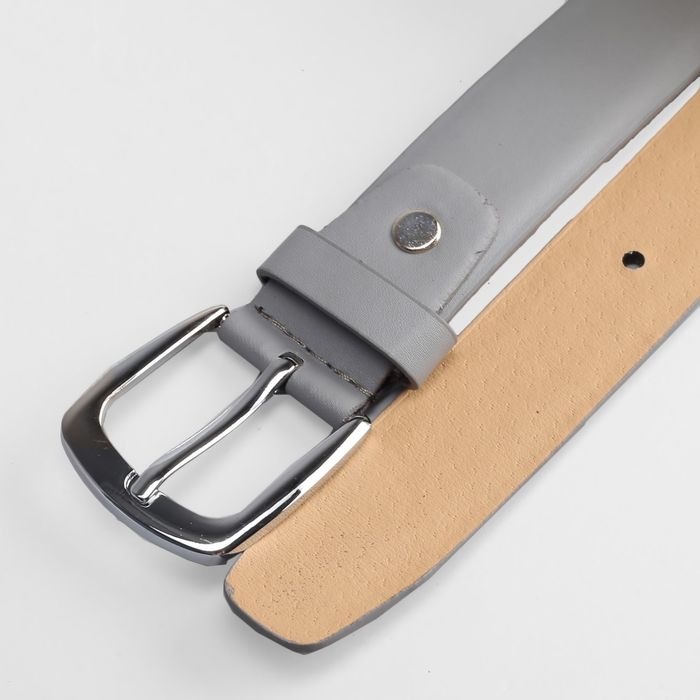 Ремень детский, ширина 3 см, винт, пряжка под металл, цвет серый