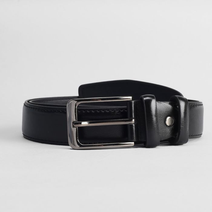 Ремень мужской, ширина 3.5 см, винт, цвет чёрный