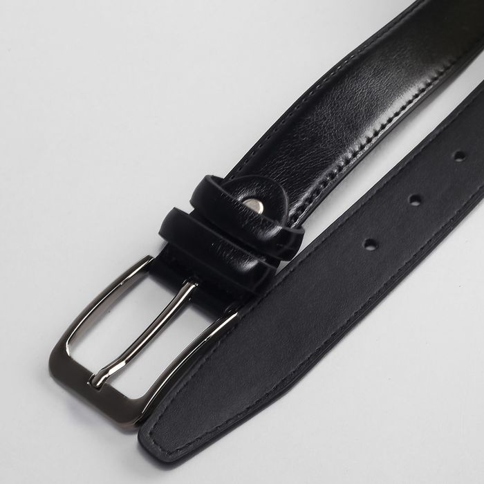 Ремень мужской, ширина 3.5 см, винт, цвет чёрный