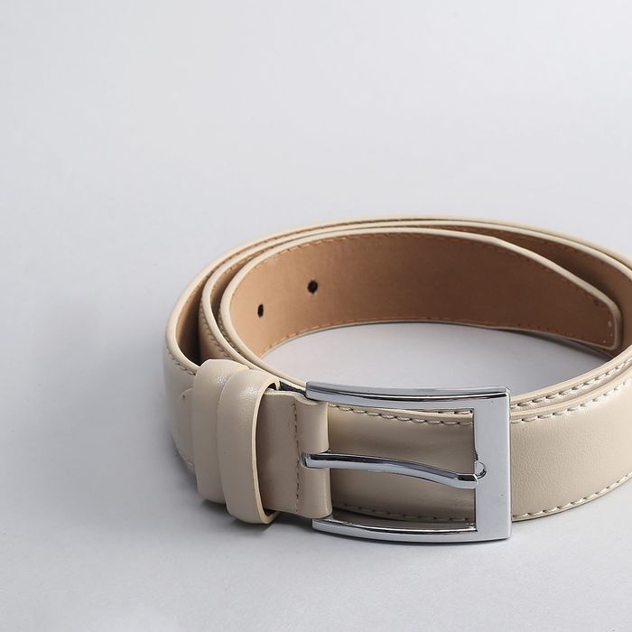 Ремень мужской, ширина 3.5 см, винт, цвет бежевый