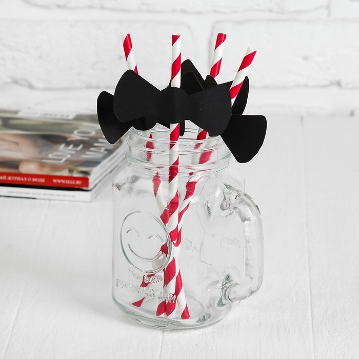 Трубочки для коктейля "Бантик" (набор 4 шт) цвета МИКС