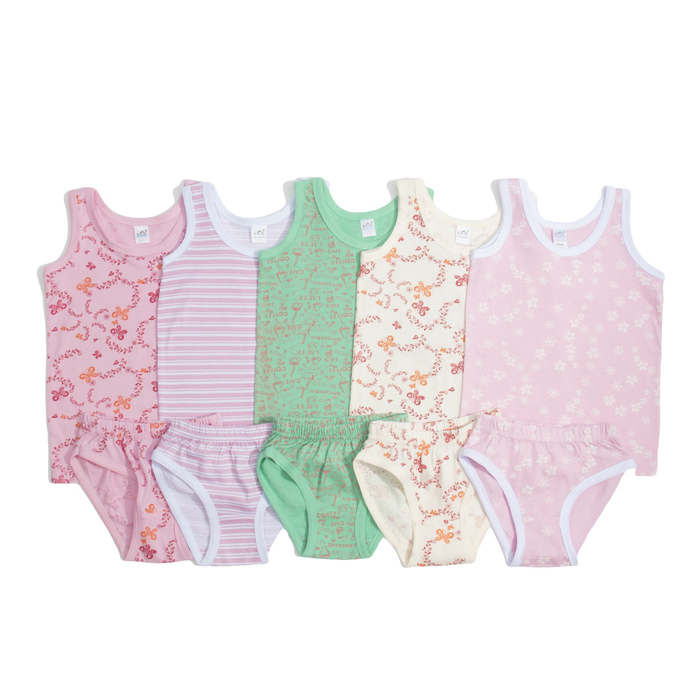 Комплект для девочки (трусы, майка), рост 128-134 см, цвет МИКС