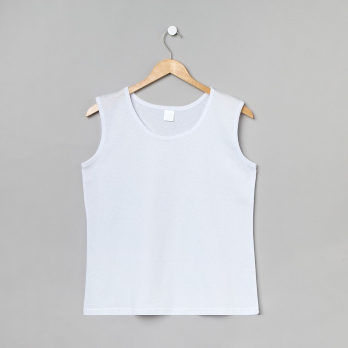 Майка женская, цвет белый, размер 52