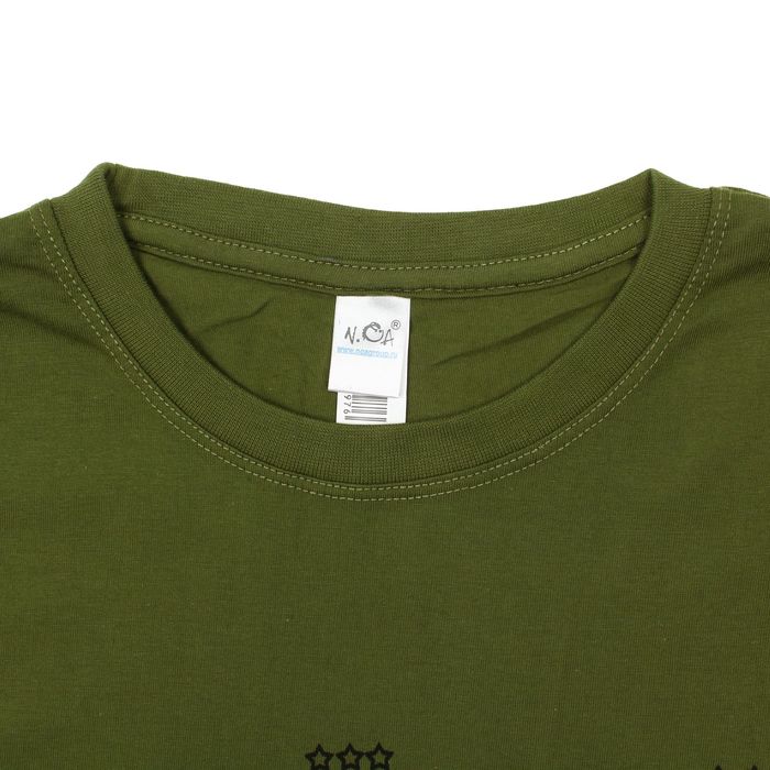 Футболка мужская, цвет зелёный, принт МИКС, размер 48