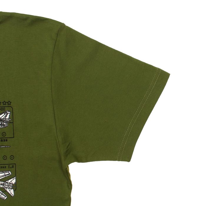 Футболка мужская, цвет зелёный, принт МИКС, размер 48