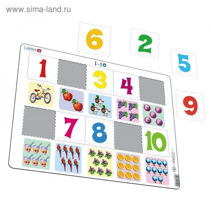 

Пазл «1-10», 10 деталей (AR3), Микс