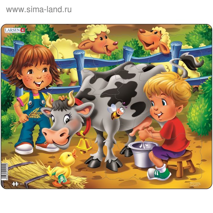 

Пазл «Дети на ферме. Корова», 18 деталей (BM5)