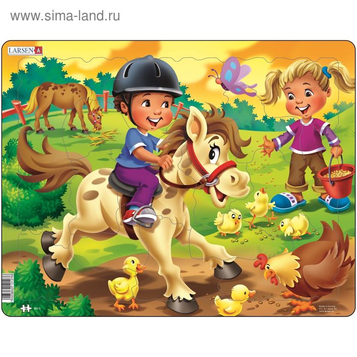 

Пазл «Дети на ферме. Пони», 16 деталей (BM8)