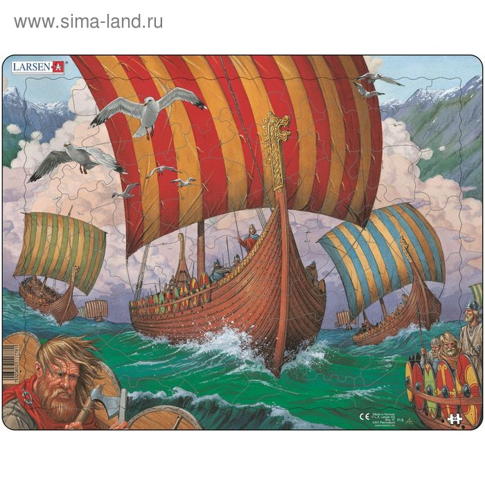 

Пазл "Корабли викингов", 64 детали (FI6)