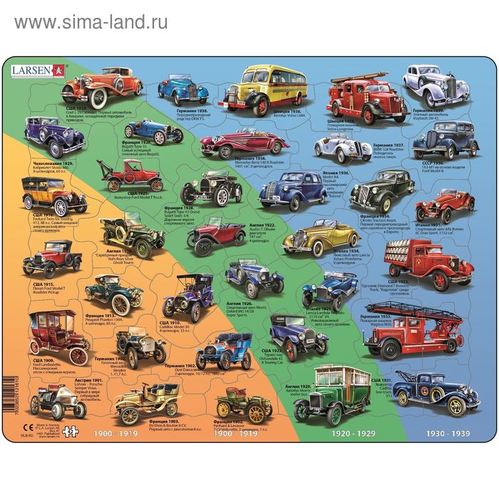 

Пазл «История автомобилей», 30 деталей (HL8)