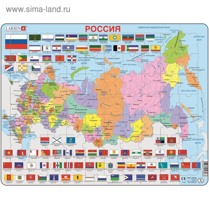 

Пазл «Россия», 70 деталей (K55)
