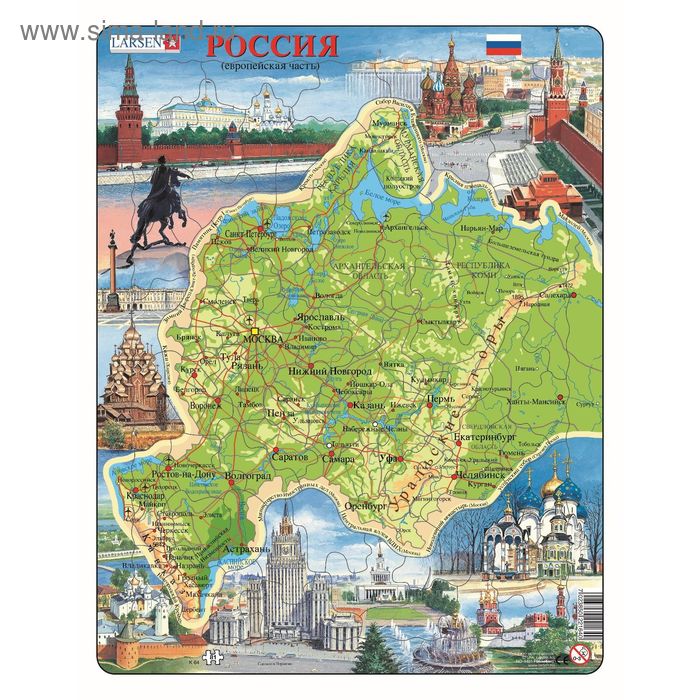 

Пазл «Карта Западная Россия», 81 деталь