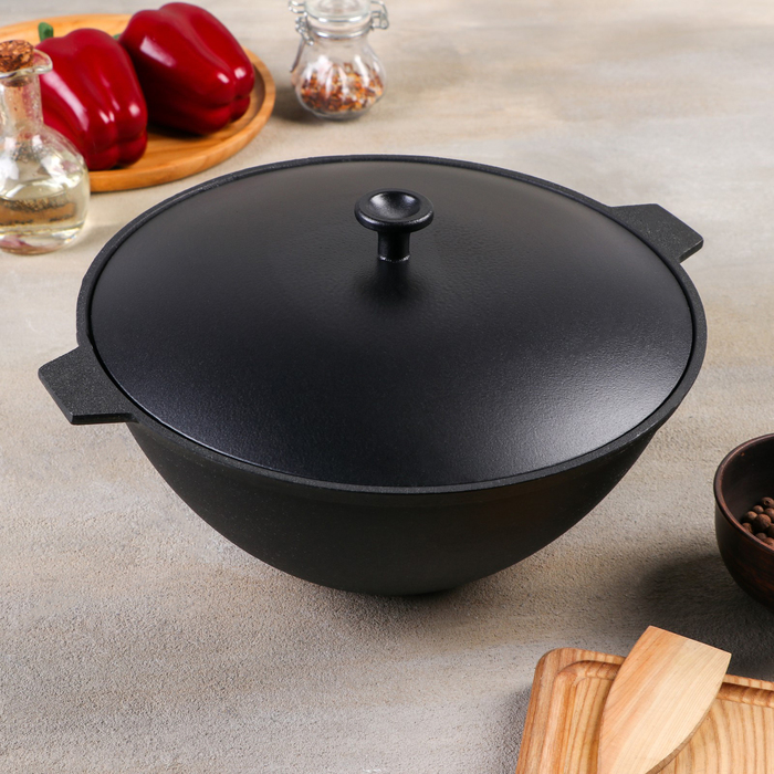 Котел чугунный 4 л, алюминиевая крышка