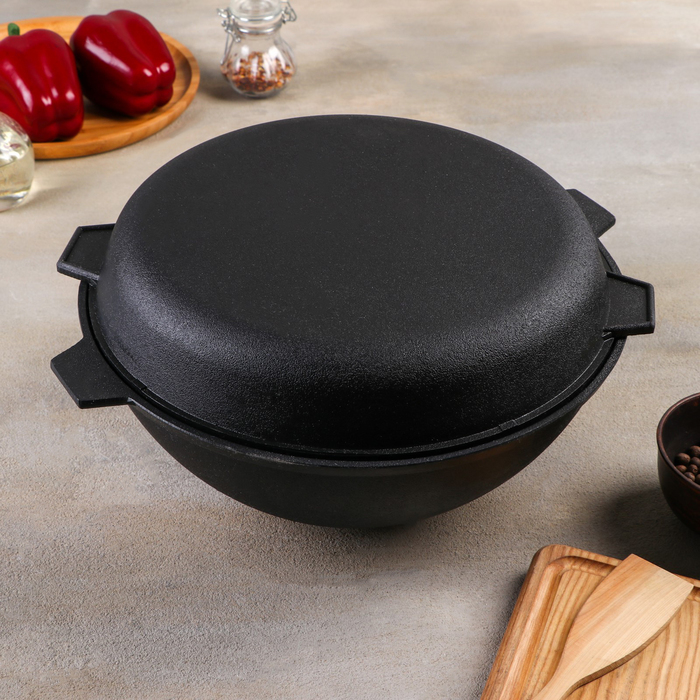 Котел 5 л, с крышкой-сковородой 1 л