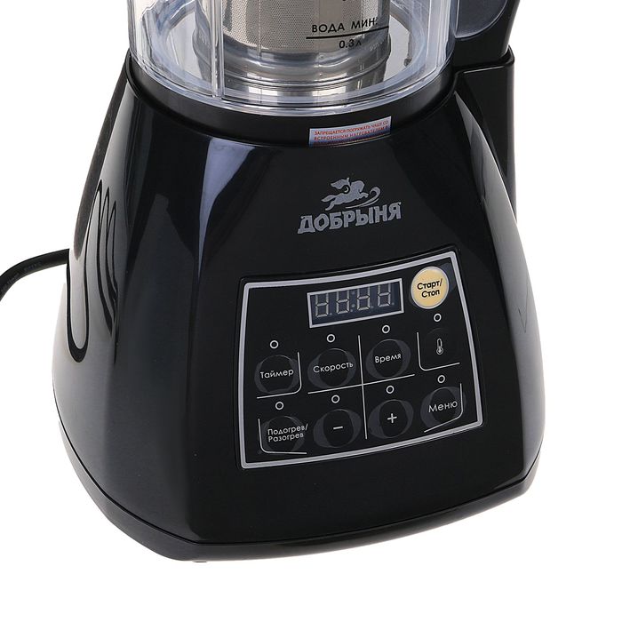 Блендер "Добрыня" DO-1403, 1.7 л, 1200 Вт, 5 режимов, черный
